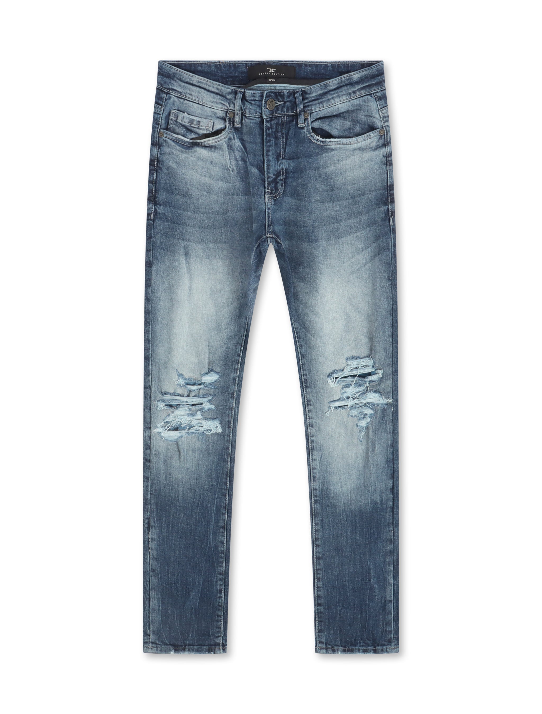 Jordan Craig Sean Shredded Jeans - Blue
