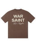Warsaint LA Script Tee - Brown/White