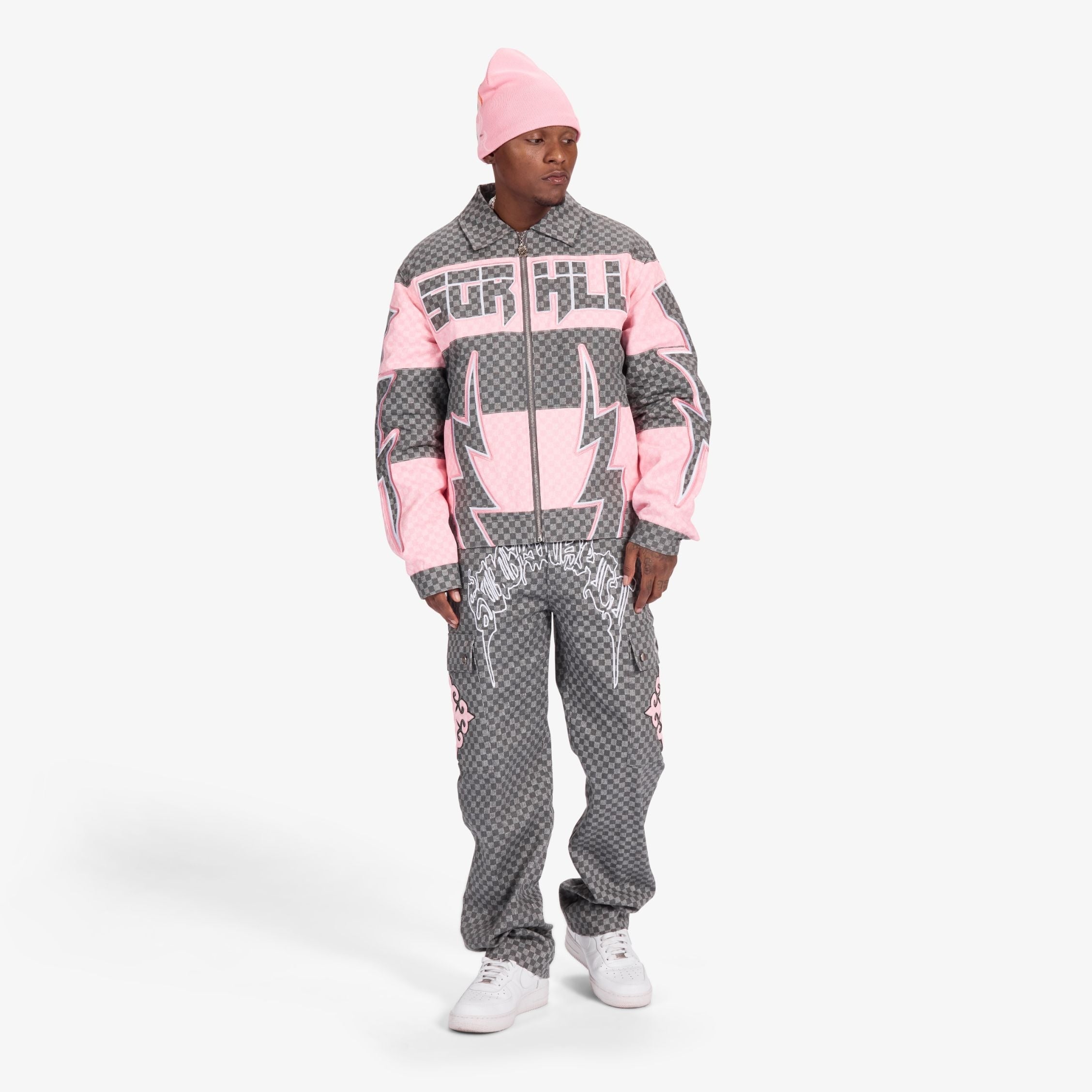Sugarhill Darling Cargo Pants - Grey Grid